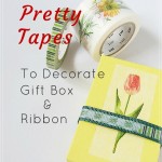 Washi tape gift box and ribbon