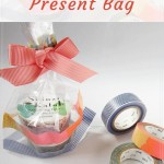 Use masking tapes to beautify transparent present bag