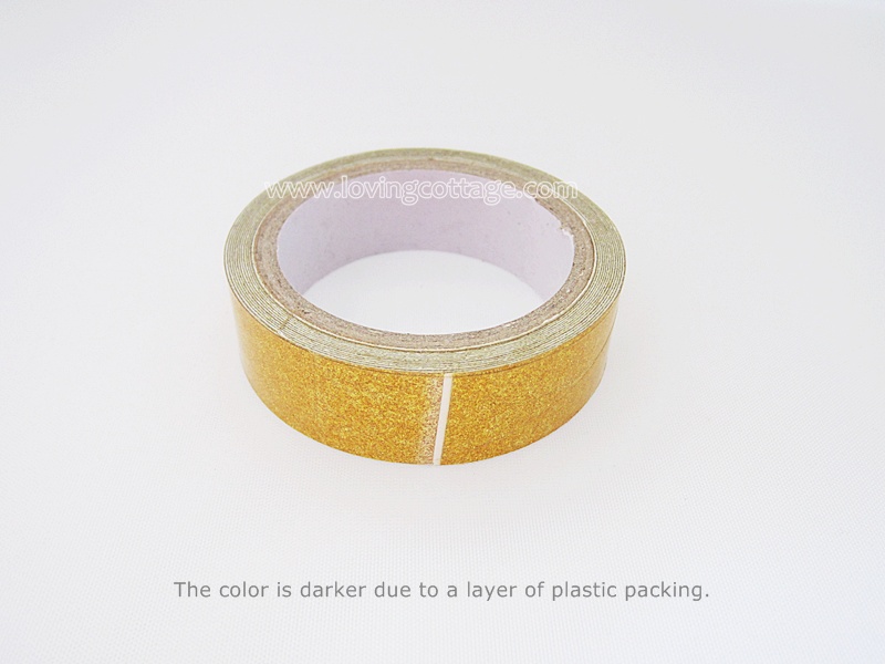 Gold glitter tape | Gold washi tape | Glitter decorative tape | Washimagic.com