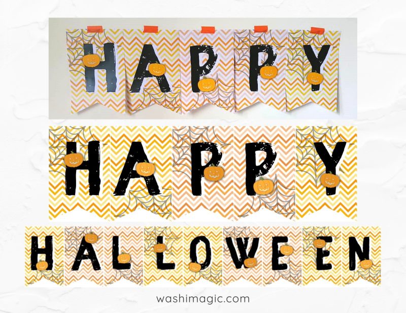 Free Halloween Banner Printables - Washi Magic