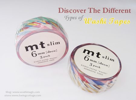 Discover different types of washi tapes part 1 | Washi tape articles series | mt slim washi tape | Washimagic.com