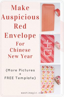 Make auspicious red envelope for Chinese New Year | Chinese New Year ideas | Ang Pao ideas | Washimagic.com